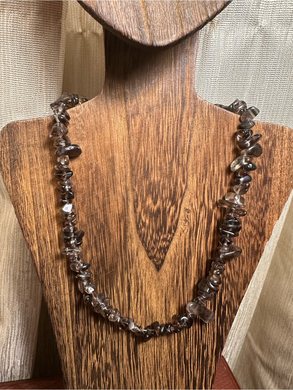 Smoky Quartz Chip Necklace - Crystal Chips Necklace - Picture 3 of 8